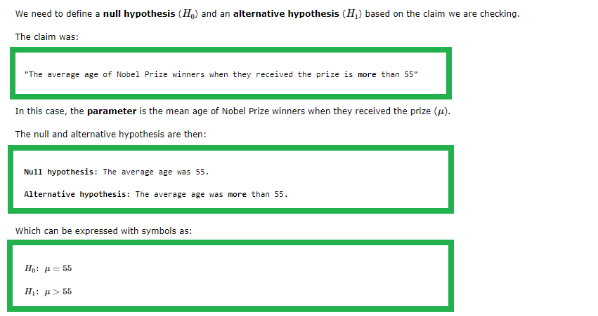 Learn Statistics Hypothesis Testing a Mean