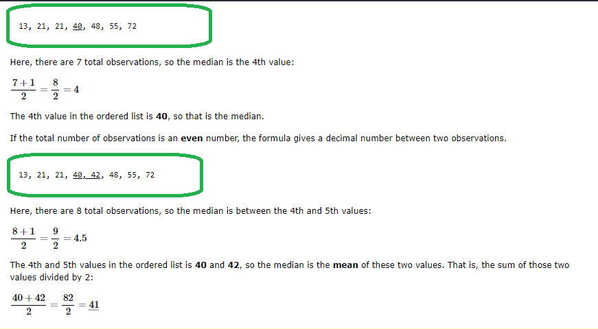 Learn Statistics Median